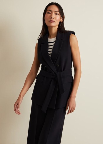 Phase Eight Jade Sleeveless Tailored Jackets Navy Canada | RWYHVP-820